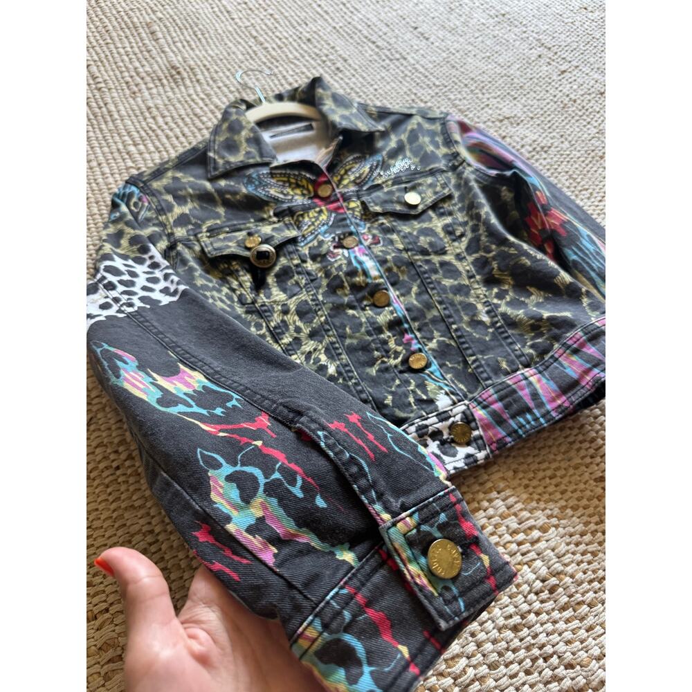Roberto Cavalli Vintage Y2K Archival Maximalist Jacket XS Made in Italy Cotton - Picture 6 of 9